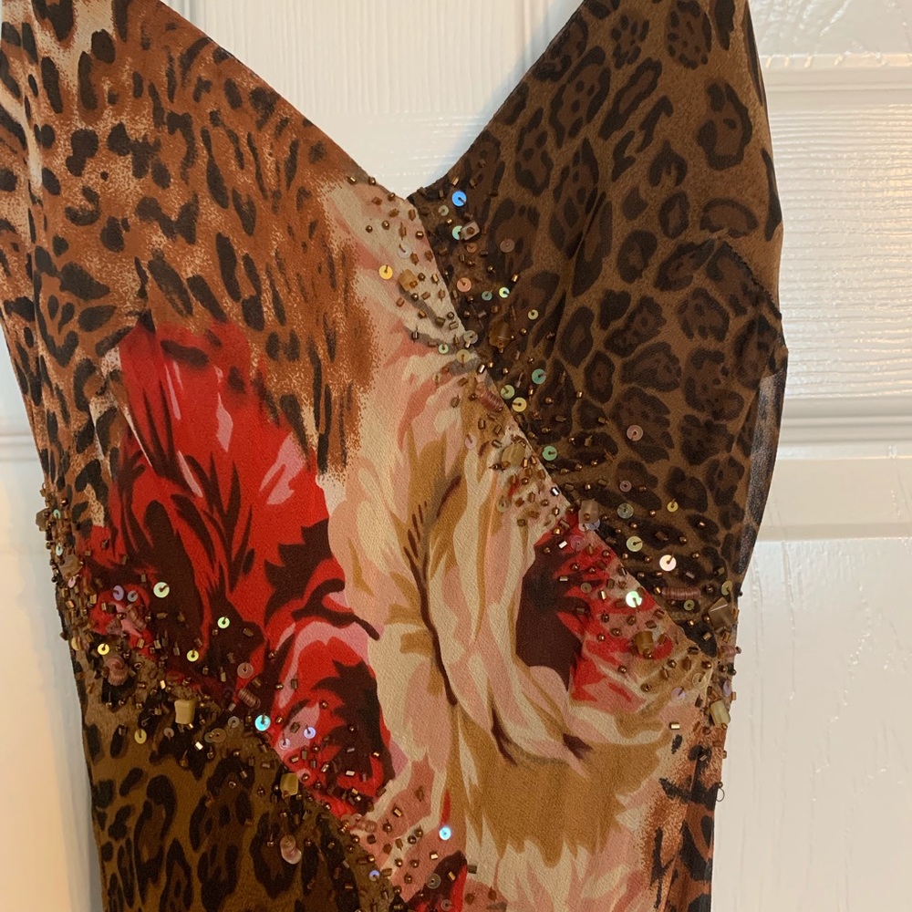 Formal multi pattern sequin dress